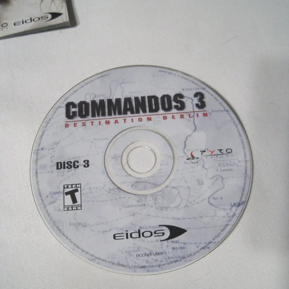 Commandos 3: Destination Berlin (PC, 2003) (Game, Manual & Case) CD-ROM EIDOS